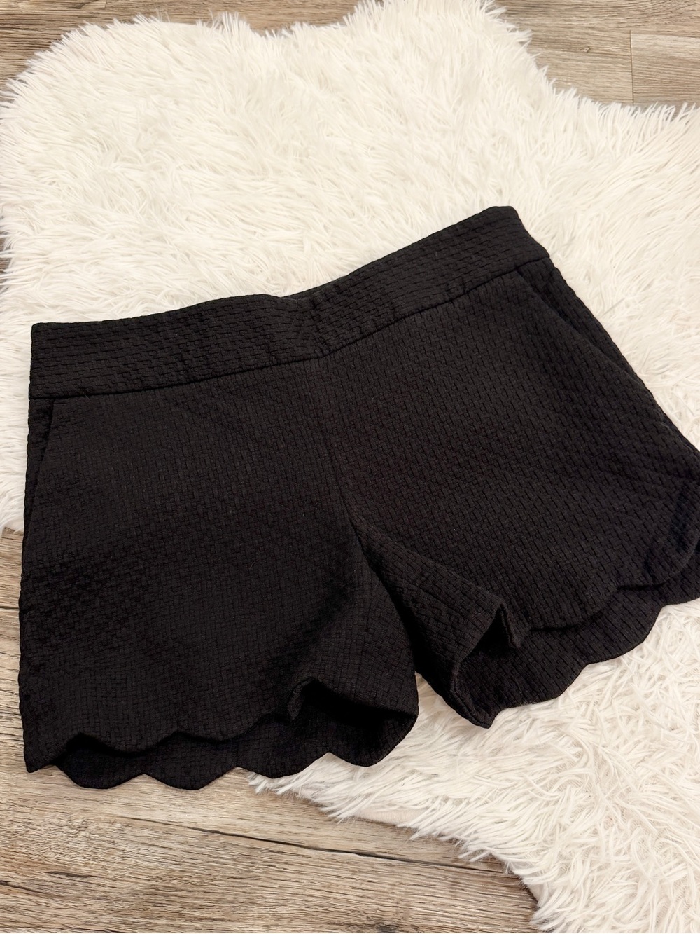 LOFT Riviera Scallop Edge Shorts Tweed Jacquard 00 Fall Transitional Preppy